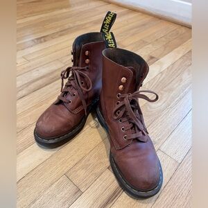 Doc Martens Pascal Air Walk Boots Brown Leather 9 GUC